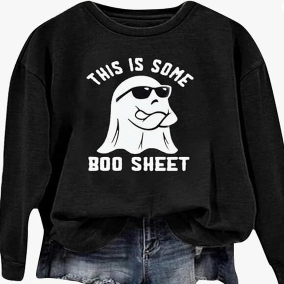 NWOT This is Some Boo Sheet Halloween Ghost Sweatshirt-Crewneck Pullover - Picture 1 of 2